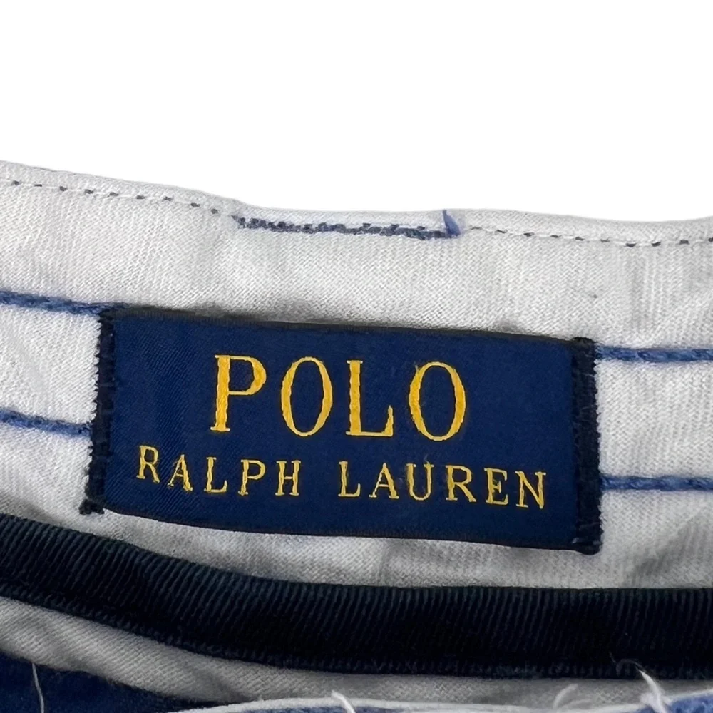 Polo Ralph Lauren Mens 37 (actual) Cargo Shorts Faded Finish Distressed Blue EUC